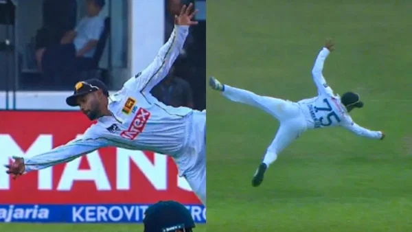 Dhananjaya De Silva takes a one-handed blinder