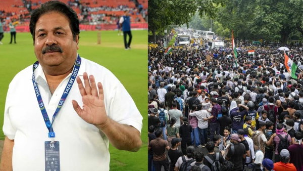 BCCI vice-president Rajeev Shukla criticises PM Modi's response to paper leak Jantar Mantar protests