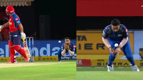 Naman Dhir puts down easy catch of Prabhsimran Singh in PBKS vs MI clash