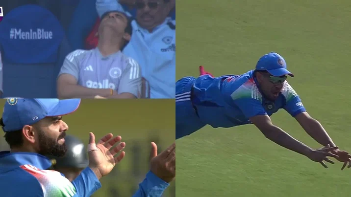 Virat Kohli Gautam Gambhir Reaction To Harshit Rana Dropping Catch