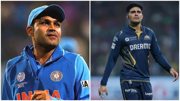 Virender Sehwag And Shubman Gill pn RCB vs GT match
