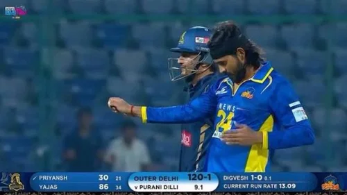 Watch Digvesh Rathi Brings Out Notebook Celebration For Priyansh Arya In DPL