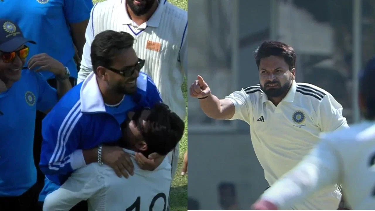 Watch: Sarfaraz Khan lifts Rishabh Pant in joy as Mukesh Kumar leads Rest of India to Irani Cup win