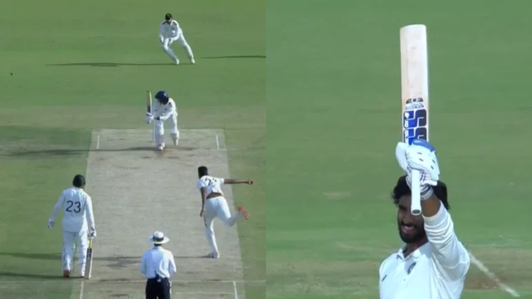 Watch Tilak Varma Hit 4 To Complete 100 As South Zone Captain In Duleep Trophy Semi Final