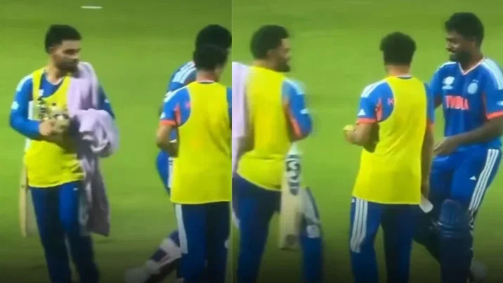 Rinku Singh accidentally ‘steals’ Sanju Samson’s bat mid-match! Hilarious video goes viral