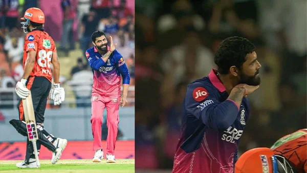 Ravindra Jadeja brings out 'Pushpa' celebration after dismissing Nitish Kumar Reddy in SRH vs RR clash