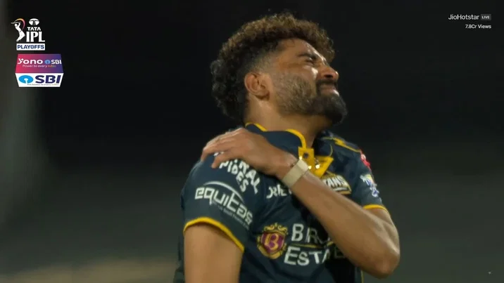 Mohammed Siraj RULED OUT? GT pacer suffers nasty shoulder injury during Qualifier 2 vs RR