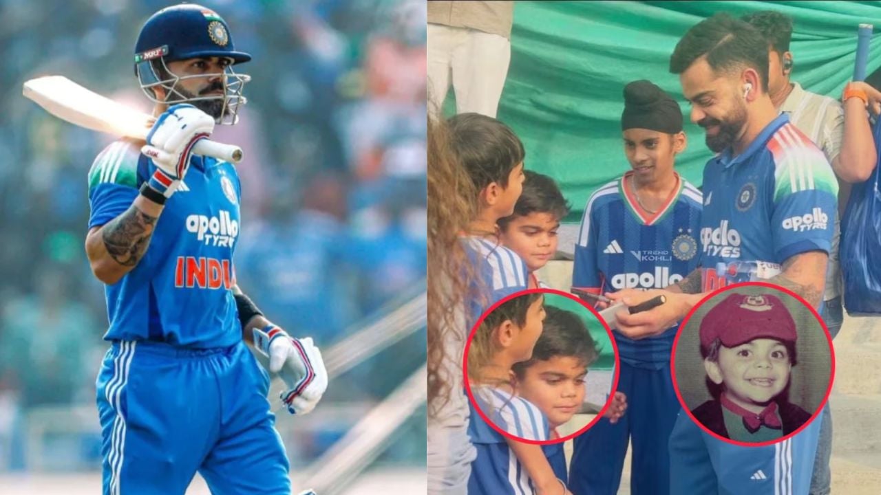 "Woh dekh mera duplicate baitha hai" Virat Kohli acknowledges young fan, calls him 'Chhota Chiku'