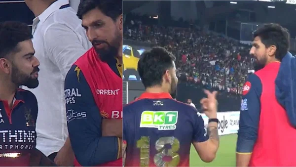 Virat Kohli and Ishant Sharma share a special moment during GT vs RCB IPL 2026 clash