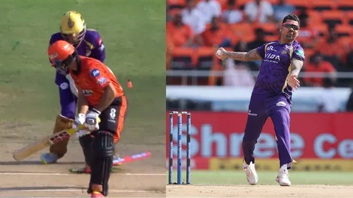 Sunil Narine bamboozles Salil Arora to pick 200th IPL wicket in SRH vs KKR clash