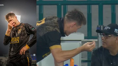 Marnus Labuschagne involved in a heated exchange with umpire during the PSL 2026 final