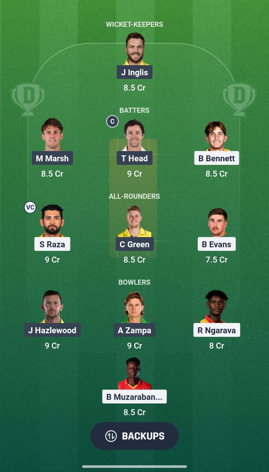 ZIM Vs AUS