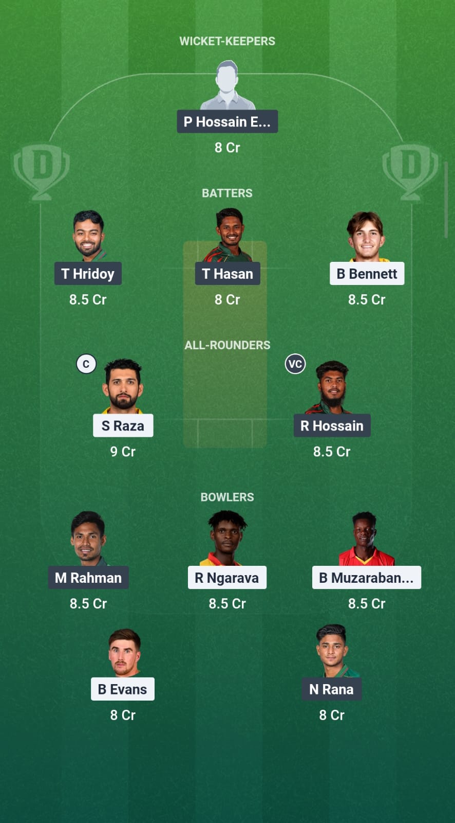 ZIM vs BAN 