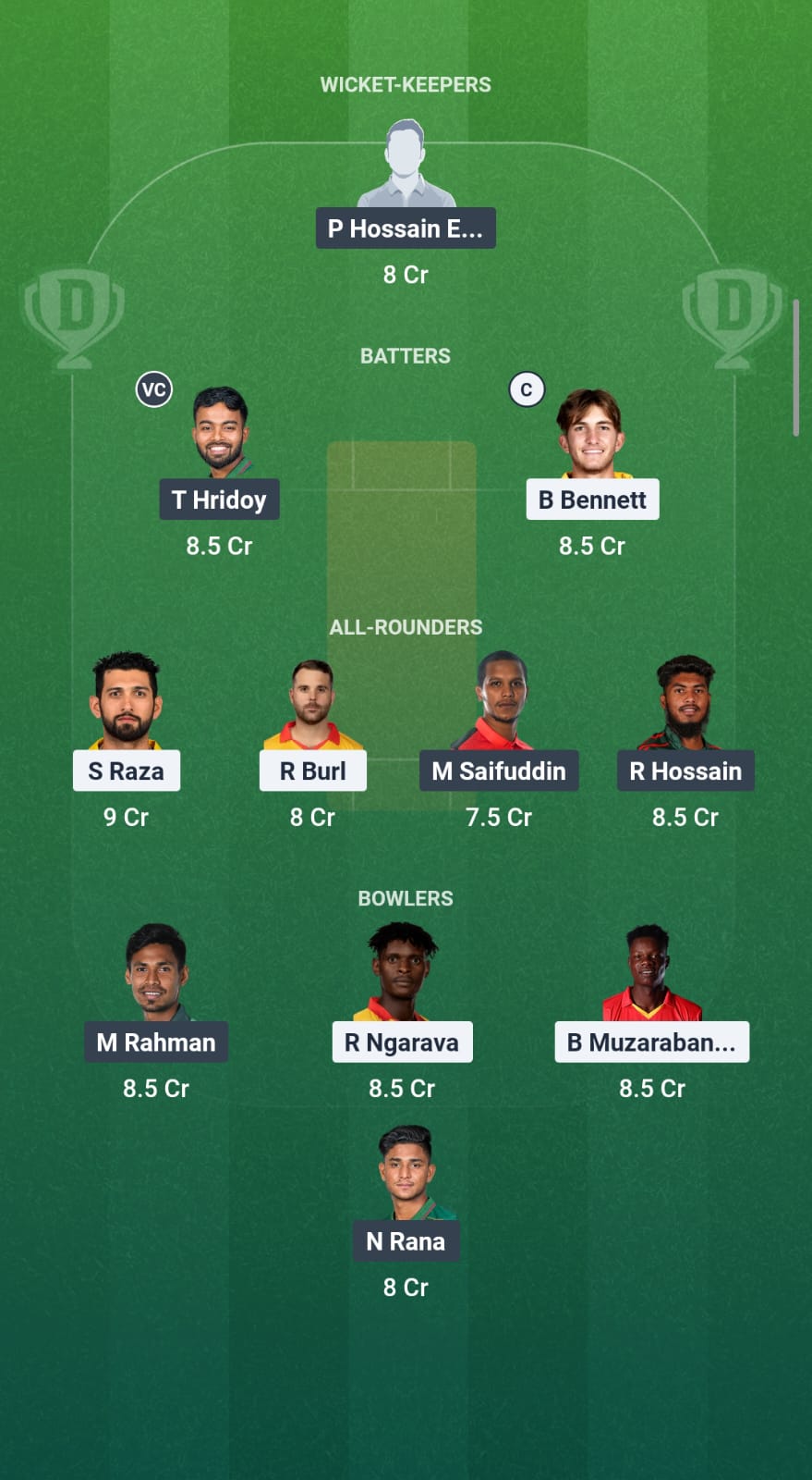 ZIM vs BAN 1