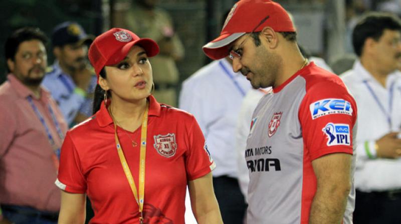 Preity Zinta, Virender Sehwag