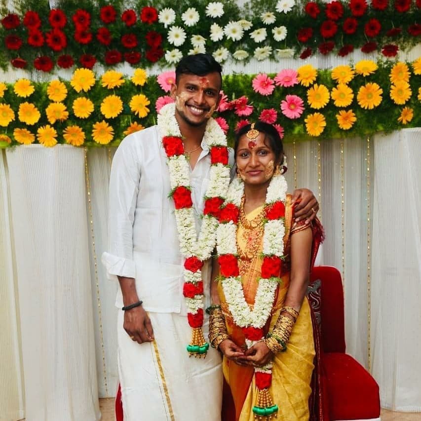 T Natarajan and his wife