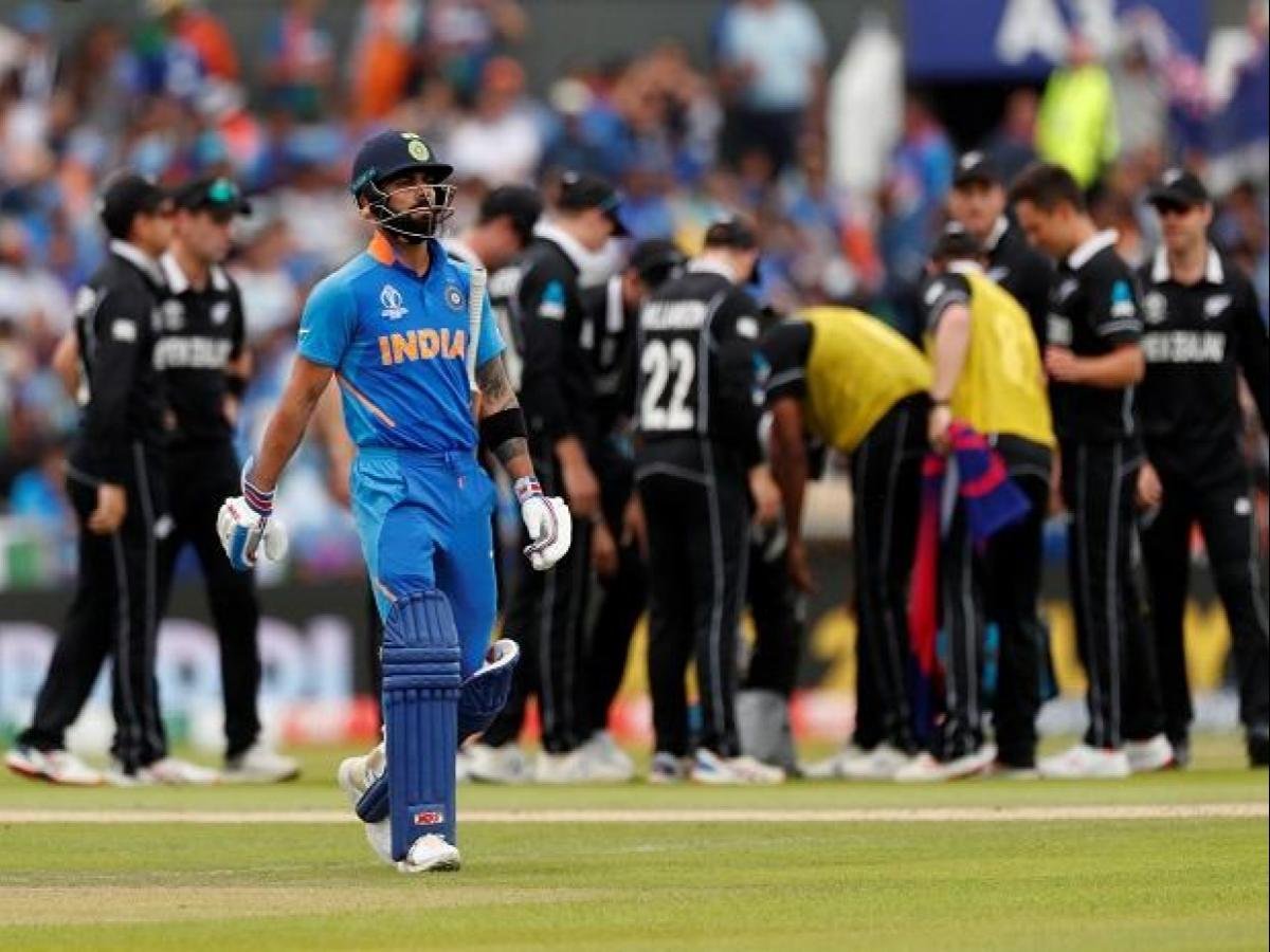 Virat Kohli during the India-New Zealand 2019 World Cup semi-final. Credits: Getty Images
