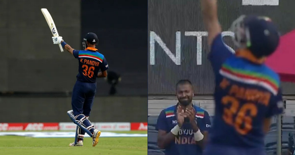Watch: Hardik Pandya Breaks Into Tears As Krunal Pandya Scores His Maiden Half-Century