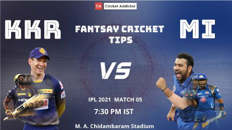 Kolkata Knight Riders (KKR) vs Mumbai Indians (MI) Dream11 Prediction, Fantasy Cricket Tips, Playing XI, Pitch Report, Dream11 Team, Injury Update of VIVO IPL 2021.