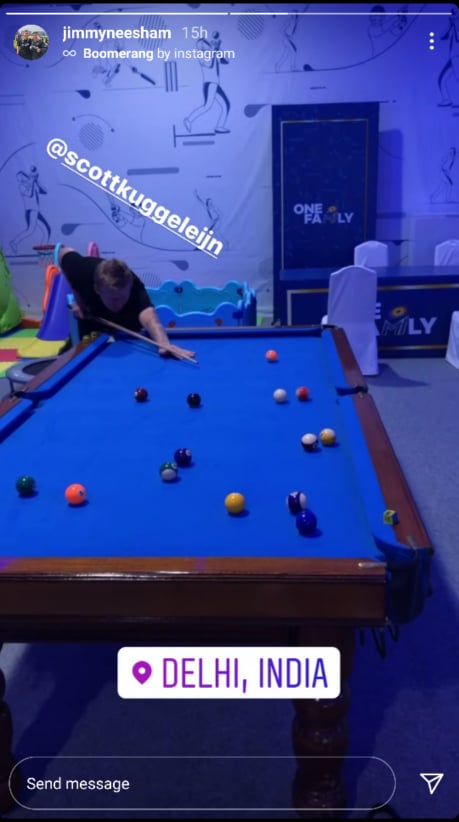 Scott Styris in MI game room (Photo-Instagram)