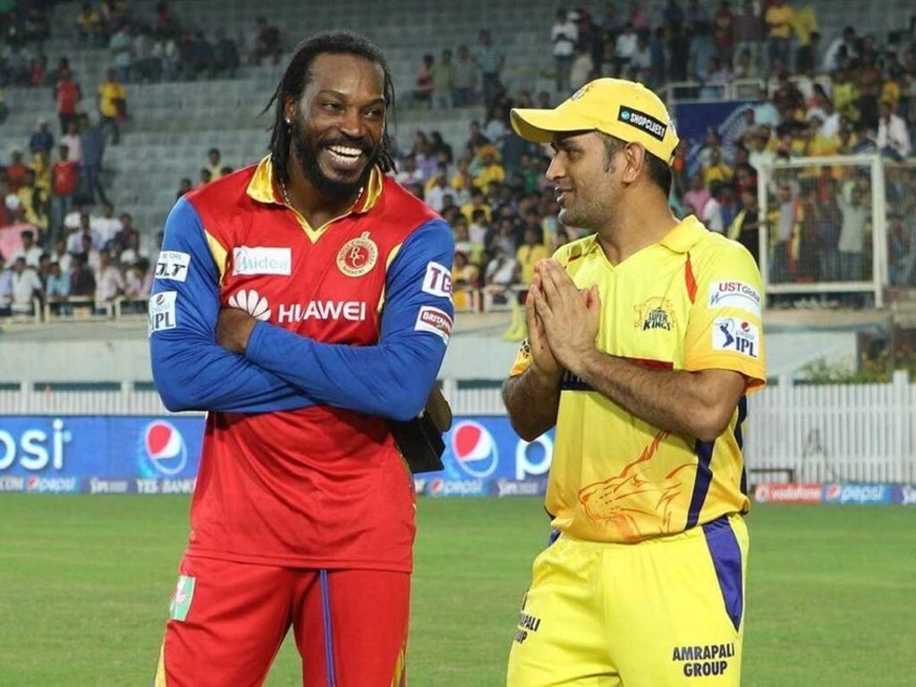 MS Dhoni and Chris Gayle in IPL (Photo-Twitter)
