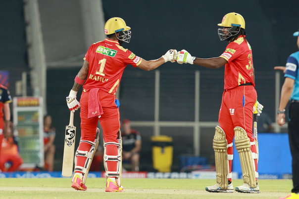 KL Rahul and Chris Gayle