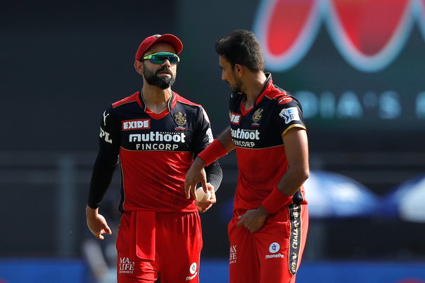 Virat Kohli and Harshal Patel