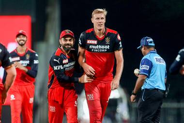 Kyle Jamieson and Virat Kohli for RCB (Photo- IPL)