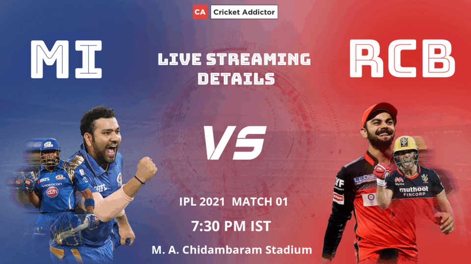 IPL 2021, Mumbai Indians, Royal Challengers Bangalore, MI vs RCB