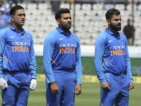 MS Dhoni, Rohit Sharma, Virat Kohli
