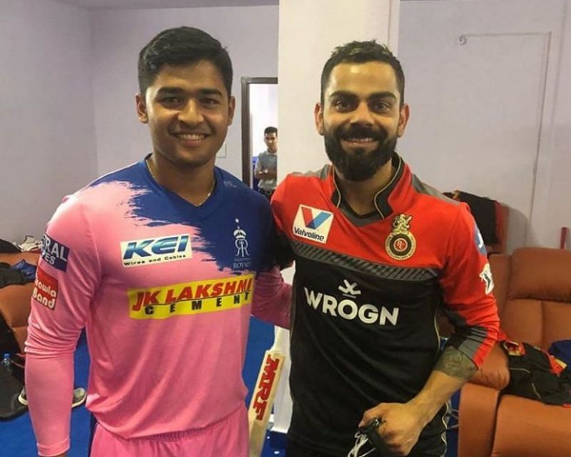 Riyan Parag and Virat Kohli