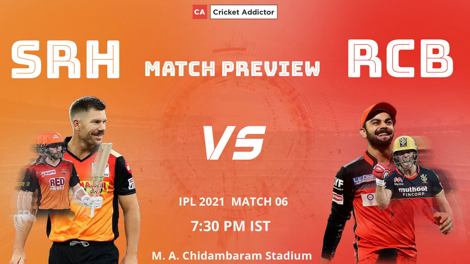 IPL 2021, Royal Challengers Bangalore, SunRisers Hyderabad, SRH, RCB, SRH vs RCB, Match Preview, Prediction