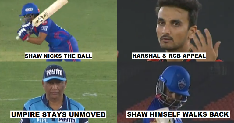 Spirit Of Cricket Moment As Prithvi Shaw Walks Back To The Dugout Despite Being Given NotOut By The Umpire
