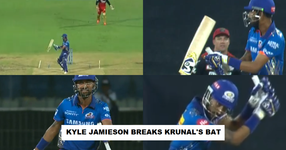 IPL 2021: Watch- Kyle Jamieson Breaks Krunal Pandya's Bat