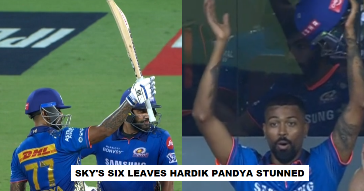 Watch: Hardik Pandya Stunned As Suryakumar Yadav's Six Off Pat Cummins Lands On The Roof Of Chepauk