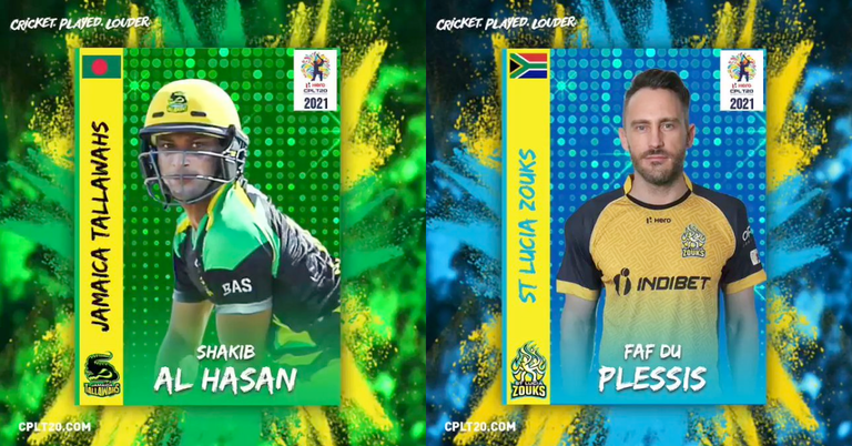 CPL 2021 Draft: Shakib Al Hasan To Play For Jamaica Tallawahs, Faf Du Plessis For St. Lucia Zouks