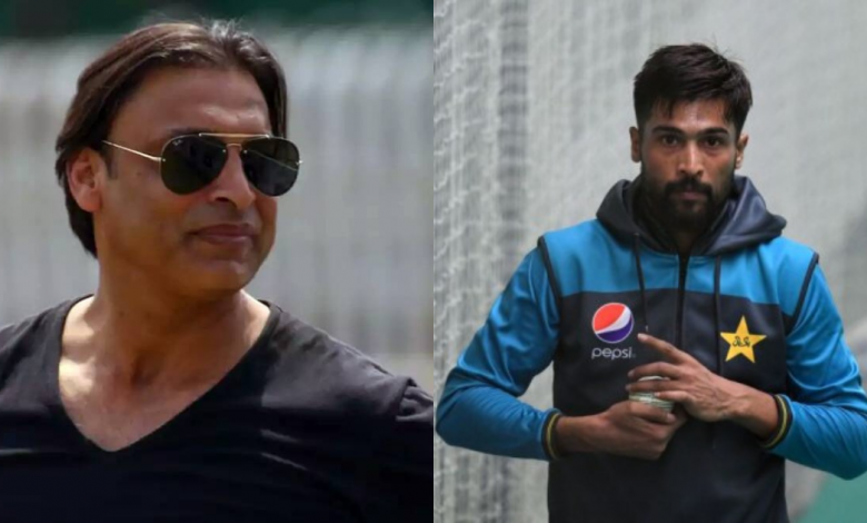 Shoaib Akhtar and Mohammad Amir (Photo-Twitter)