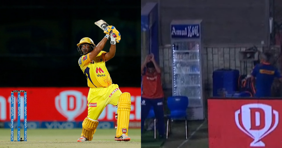 Watch- Ambati Rayudu Breaks The Refrigerator Glass With His Six Off Jasprit Bumrah