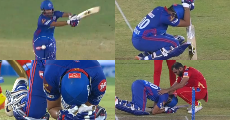 Watch- Prithvi Shaw Falls To The Ground After Being Hit By Riley Meredith On The Croch