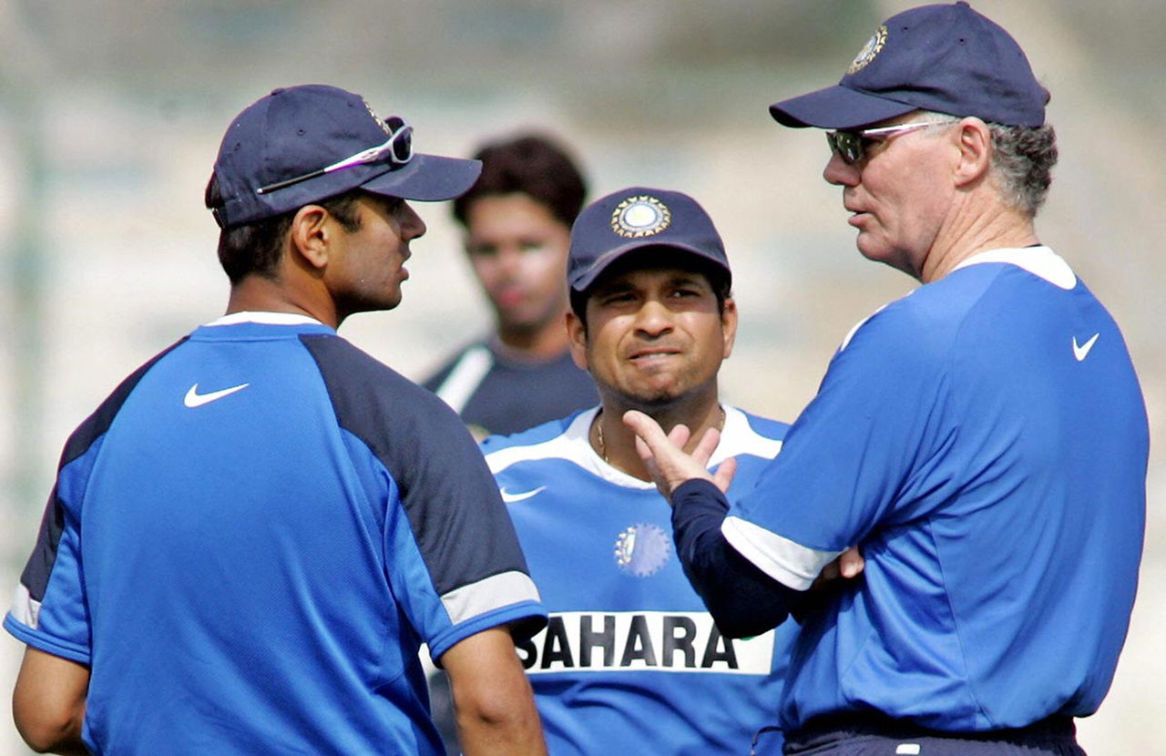 Greg Chappell, Rahul Dravid, Sachin Tendulkar