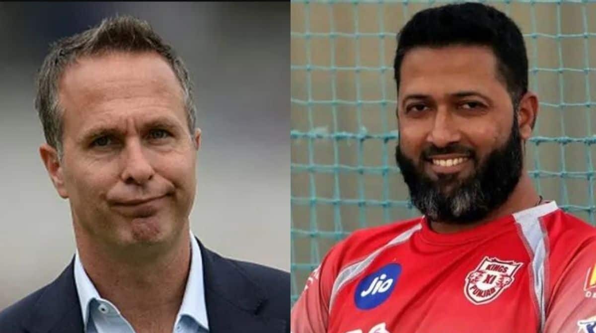 Michael Vaughan and Wasim Jaffer (Photo- Getty/ PBKS Twitter)