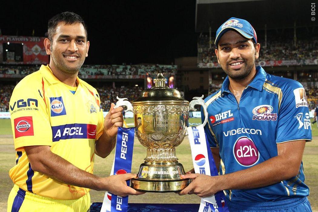 Salman Butt, MS Dhoni and Rohit Sharma in IPL 2013 Final