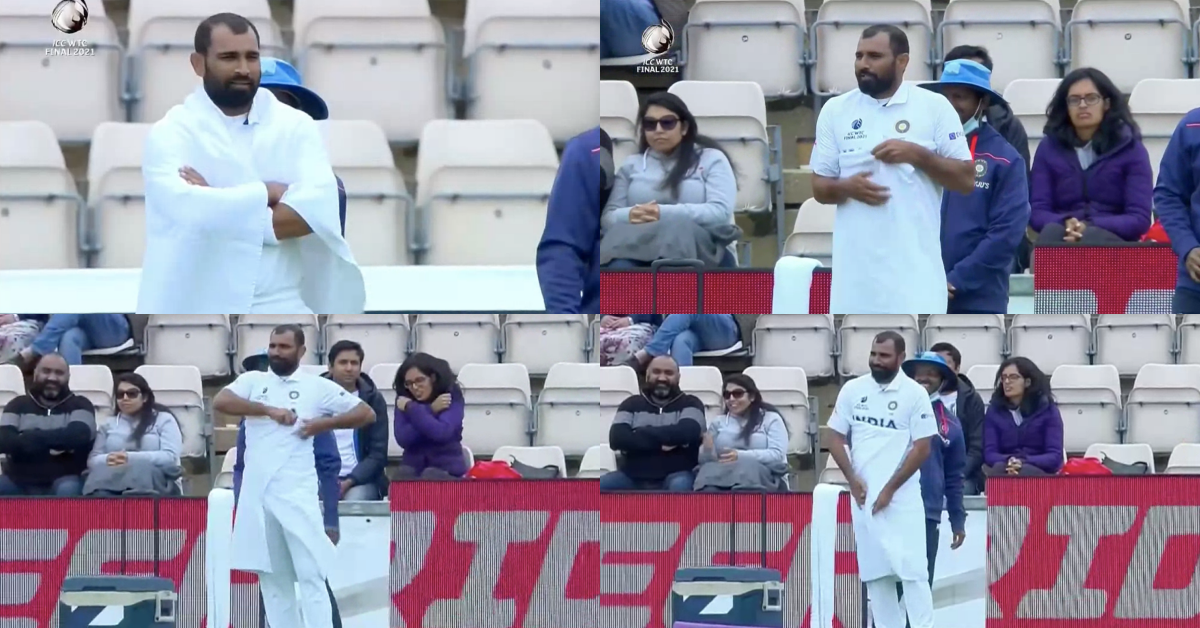 Watch: Mohammed Shami Wraps Himself In Towel And Warms Him Up At The Boundary Line