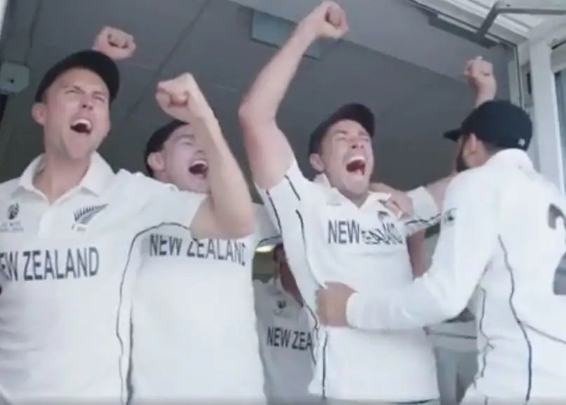 New Zealand Players Celebrating In Dressing Room After Victory