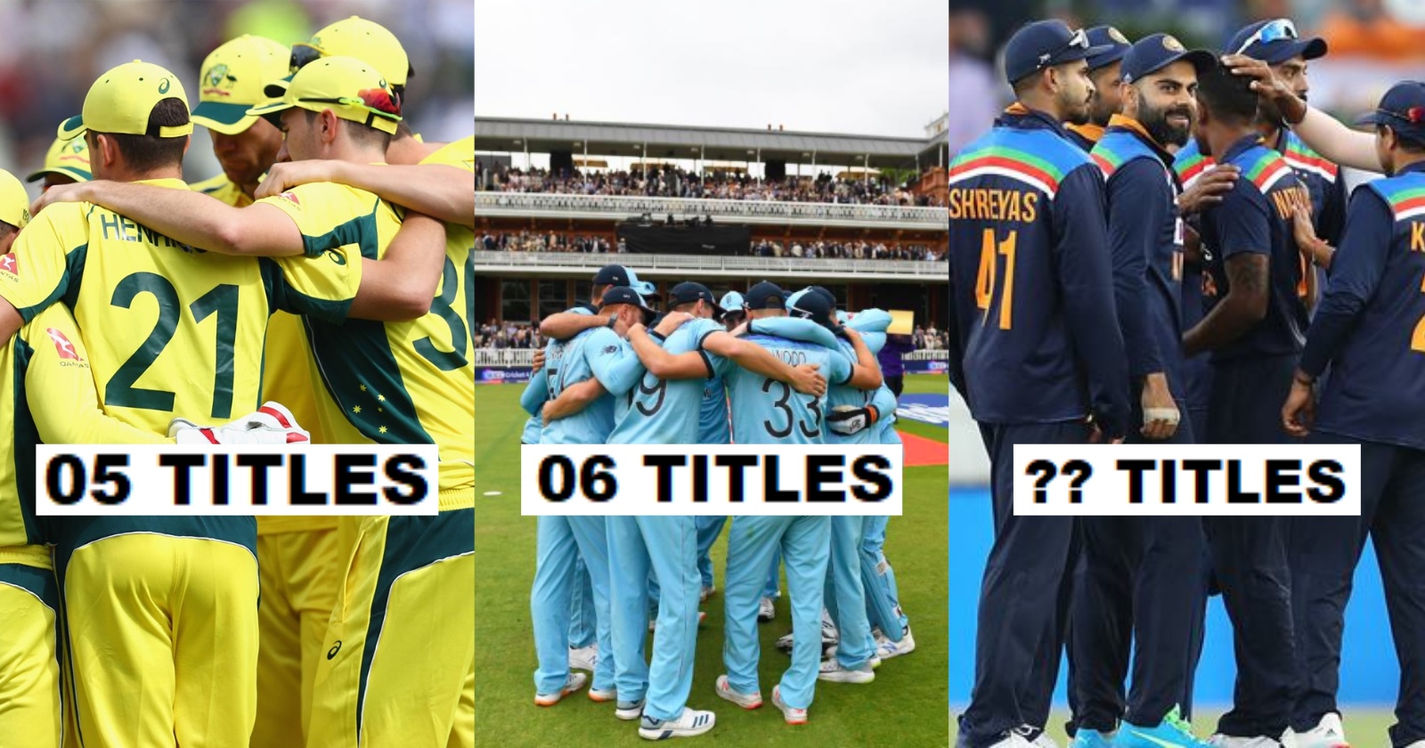 Predicting The Chances Of Top 8 International Teams Winning The Most ICC Trophies Until 2031
