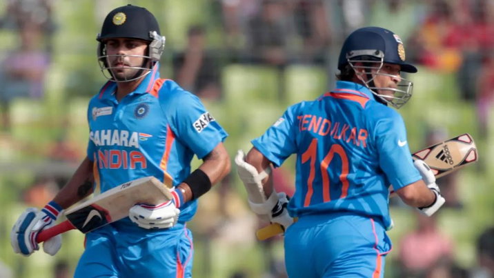 Virat Kohli and Sachin Tendulkar