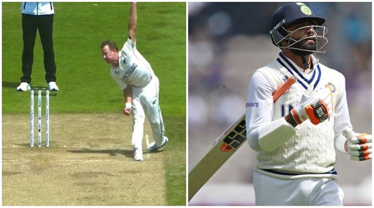 Neil Wagner bowling to Ravindra Jadeja (Photo-Screengrab)