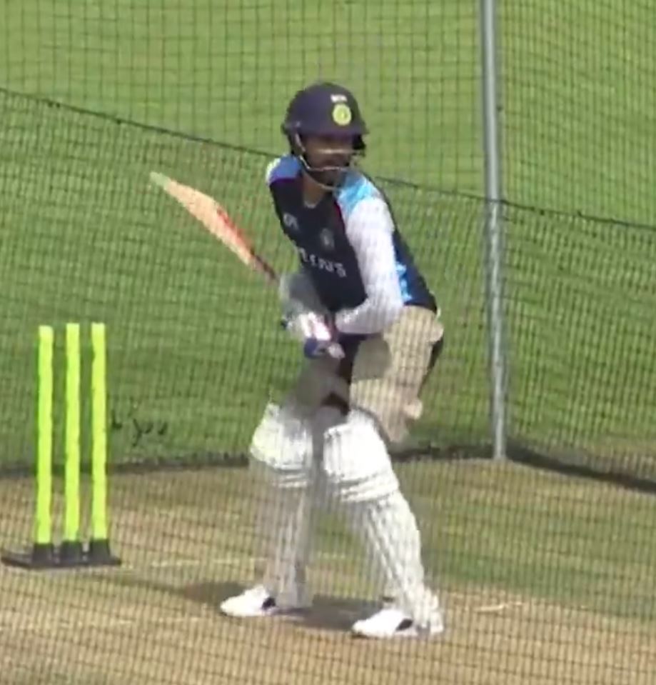 Virat Kohli in nets during warmup match in Durham (Photo- Twitter)