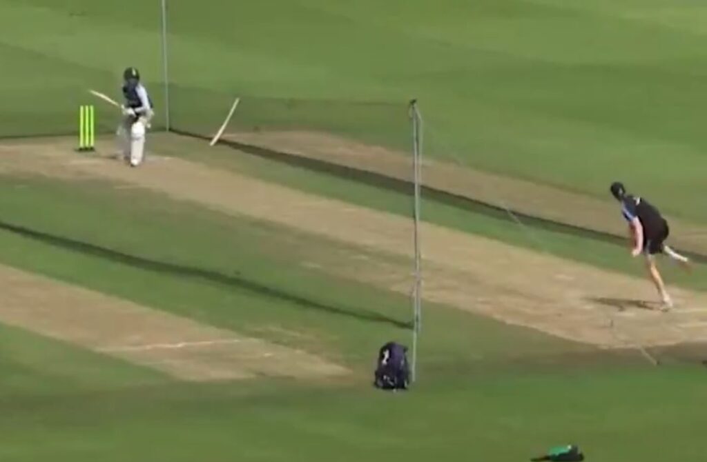 Virat Kohli in nets during warmup match in Durham (Photo- Twitter)