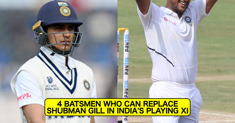 4 Batsmen Who Can Replace Injured Shubman Gill In India's Playing XI For England Tests